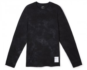 Satisfy CloudMerino™ Long Tee Schwarz | TWDFYC941