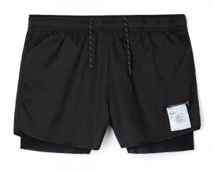 Satisfy Rippy™ 3" Trail Shorts Schwarz | JIDEMO982