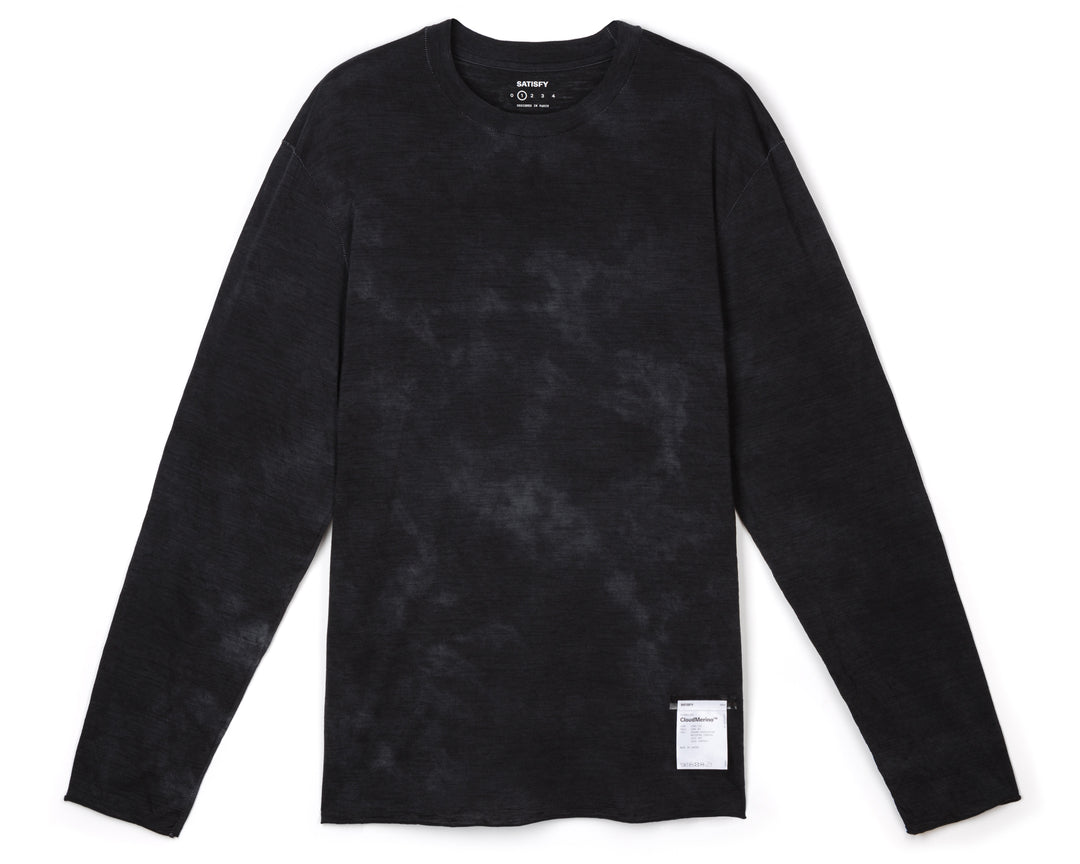 Satisfy CloudMerino™ Long Tee Schwarz | TWDFYC941