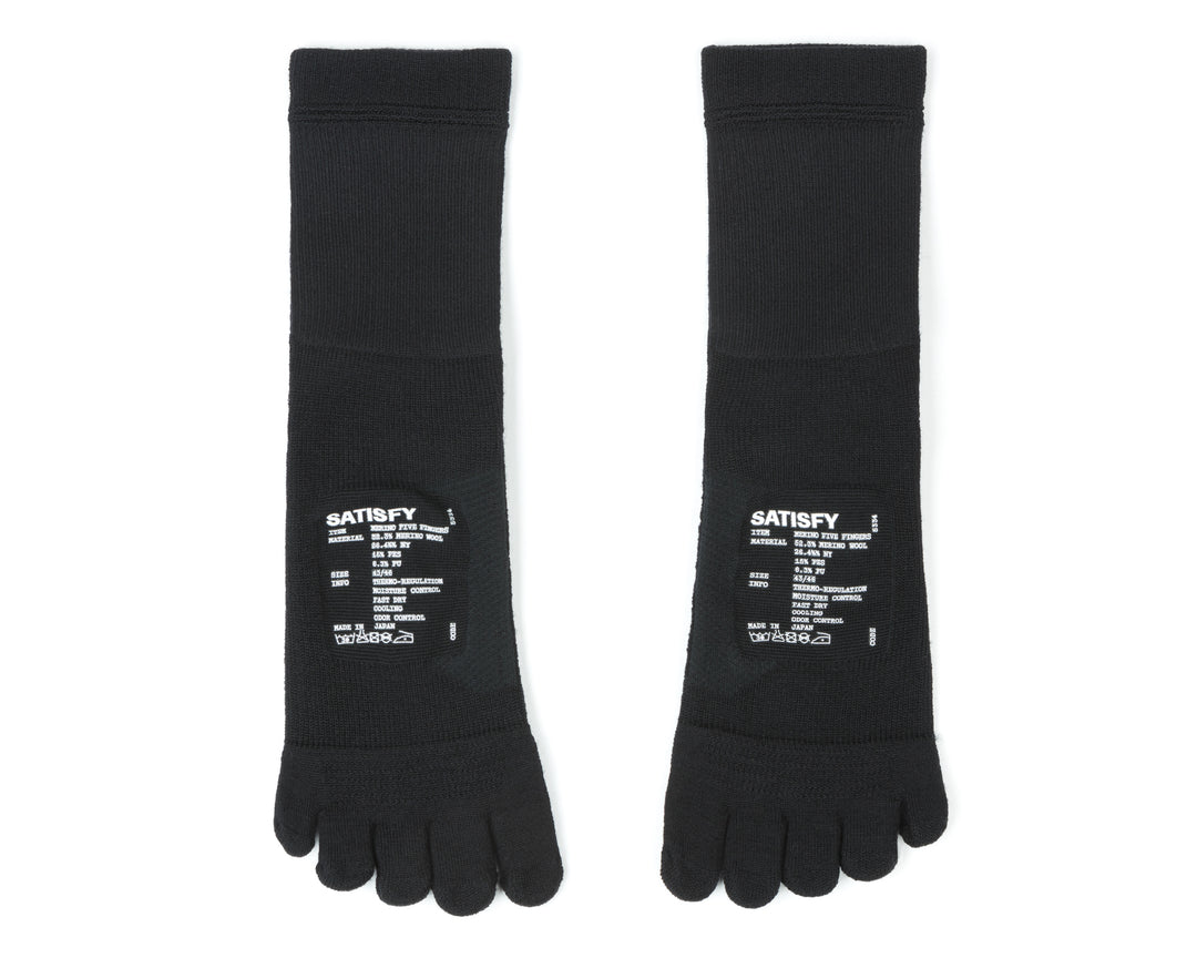 Satisfy Merino Five-Finger Toe Socks Schwarz | WFLOXP420