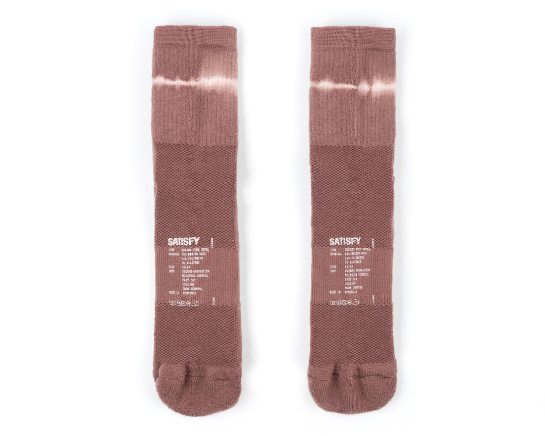 Satisfy Merino Tube Socks Cedar Tie Dye | HJCWUD654