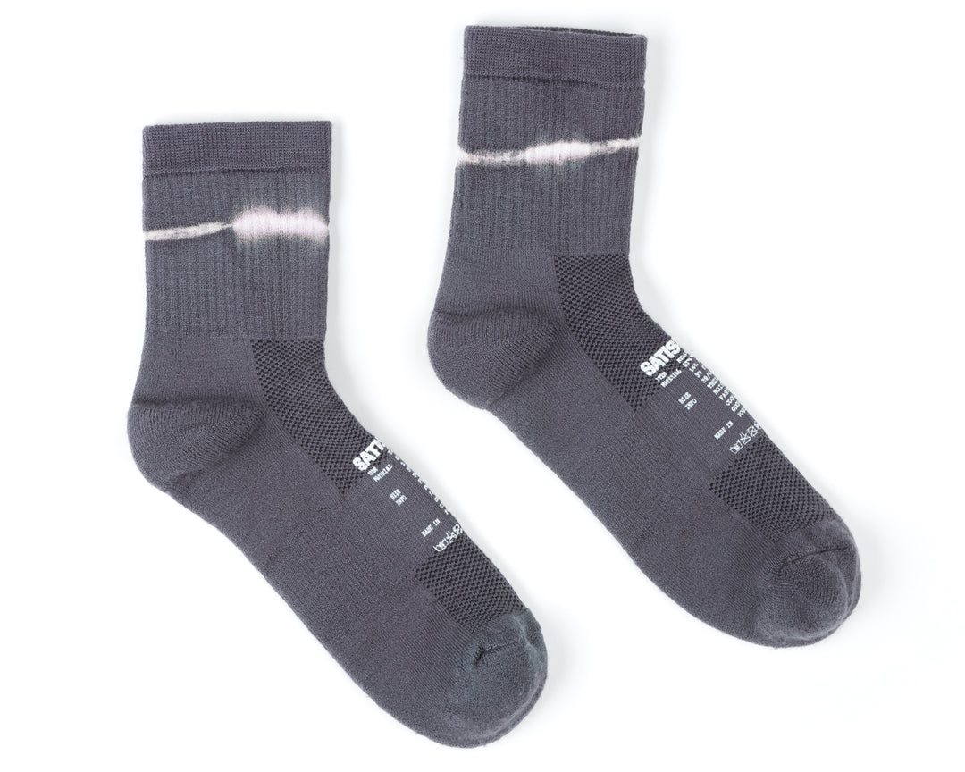 Satisfy Merino Tube Socks Quicksilver Tie-dye | REGKLU162